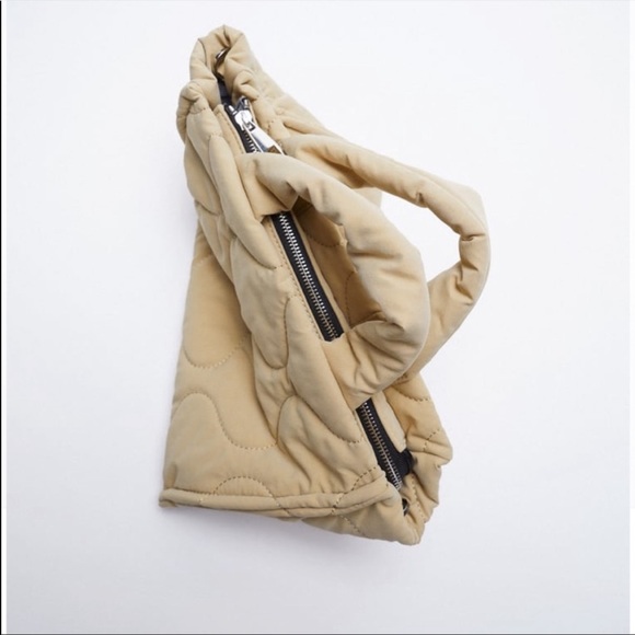 Zara Quilted Shopper Bag Sand - Picture 4 of 15